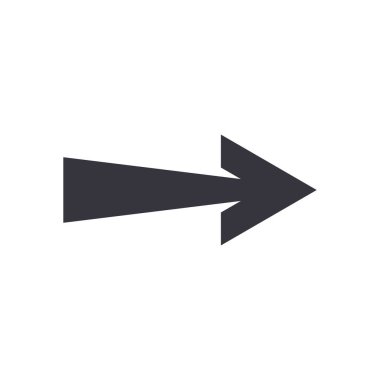 Sonraki ok veya doğru yönde düz biçim vektör tasarımı