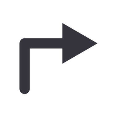 Sonraki ok veya doğru yönde düz biçim vektör tasarımı