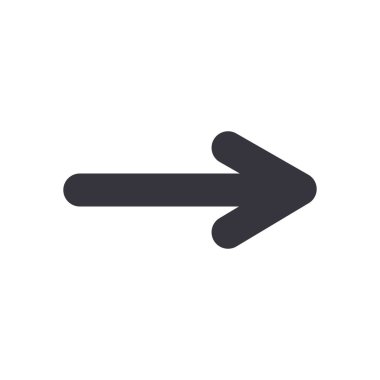 Sonraki ok veya doğru yönde düz biçim vektör tasarımı