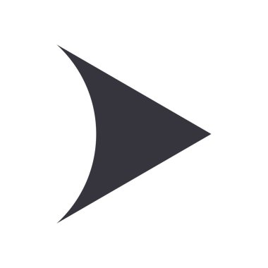 Sonraki ok veya doğru yönde düz biçim vektör tasarımı