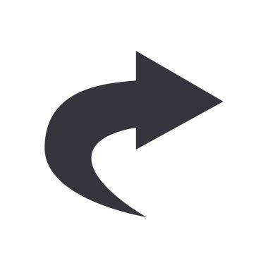 Sonraki ok veya doğru yönde düz biçim vektör tasarımı