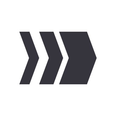 Sonraki oklar ya da doğru yönde düz biçim vektör tasarımı