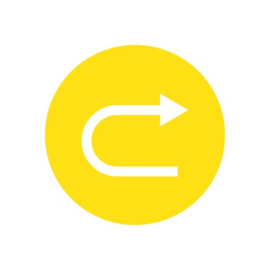 Sonraki ok veya doğru yönde blok biçim vektör tasarımı