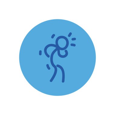 Yorgunluk blok biçim vektör tasarımı ile yapışkan figür