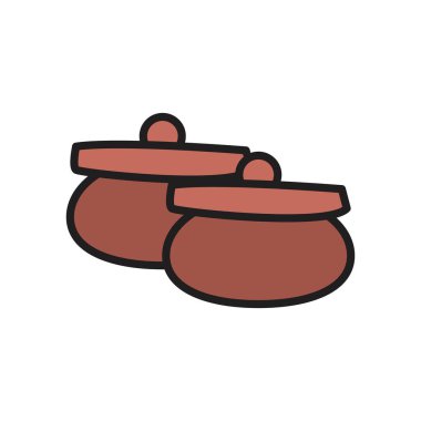 İzole mutfak kavanozları biçim ikon vektör tasarımını doldurur