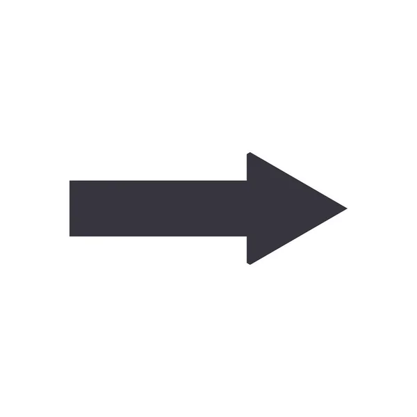 Volgende pijl of rechts richting vlakke stijl pictogram vector ontwerp — Stockvector