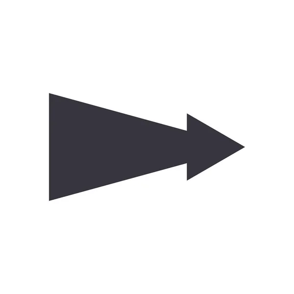 Nästa pil eller rätt riktning platt stil ikon vektor design — Stock vektor