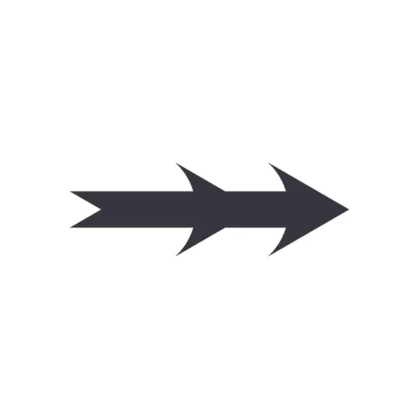 Volgende pijlen of rechte richting platte stijl pictogram vector ontwerp — Stockvector