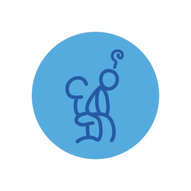 Koltuk bloğu biçim vektör tasarımında baş ağrısı olan yapışkan figür