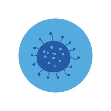 Covid 19 virüs bloğu biçim vektör tasarımı