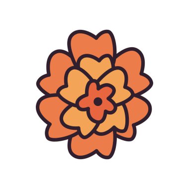 çiçek doldurma biçimi vektör tasarımı