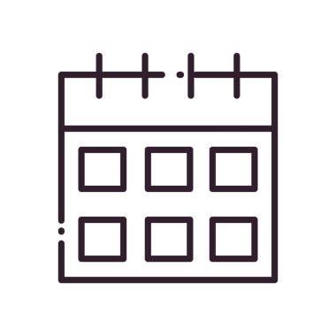 Isolated calendar line style icon vector design