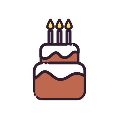 Isolated sweet cake fill style icon vector design
