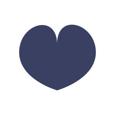 kalp silueti biçim ikon vektör tasarımı