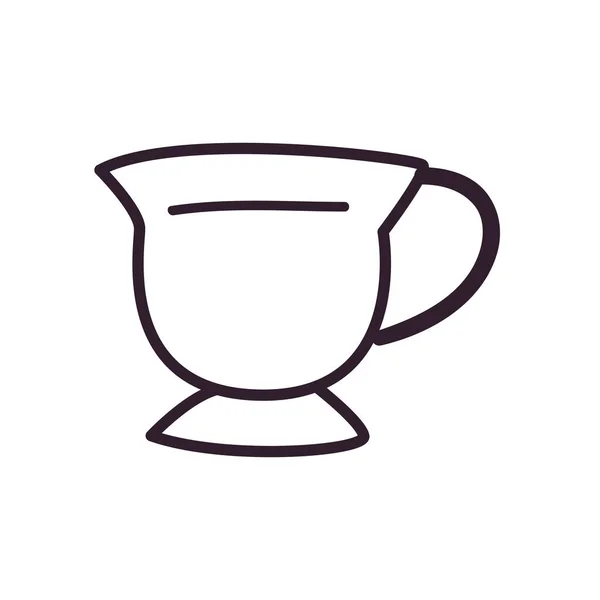 Taza de té indio línea estilo icono vector de diseño — Archivo Imágenes Vectoriales