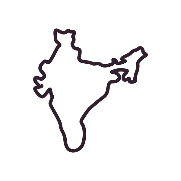 Návrh vektoru stylu indické mapy — Stockový vektor