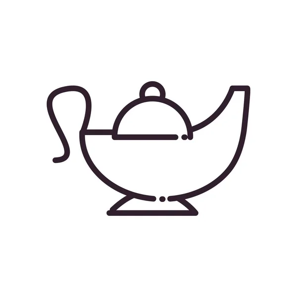 Indický čaj pot line styl ikony vektor design — Stockový vektor