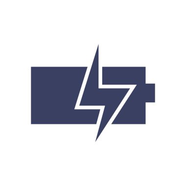 Gök gürültüsü siluet biçim vektör tasarımı ile izole pil