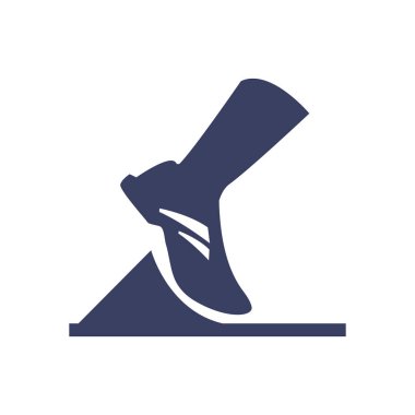 çalışan ayak silueti biçim vektör tasarımı