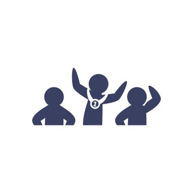 Madalya siluet biçim vektör tasarımlı insan avatarı