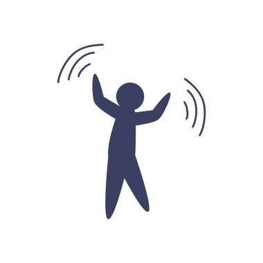 İzole edilmiş avatar siluet biçim ikon vektör tasarımı