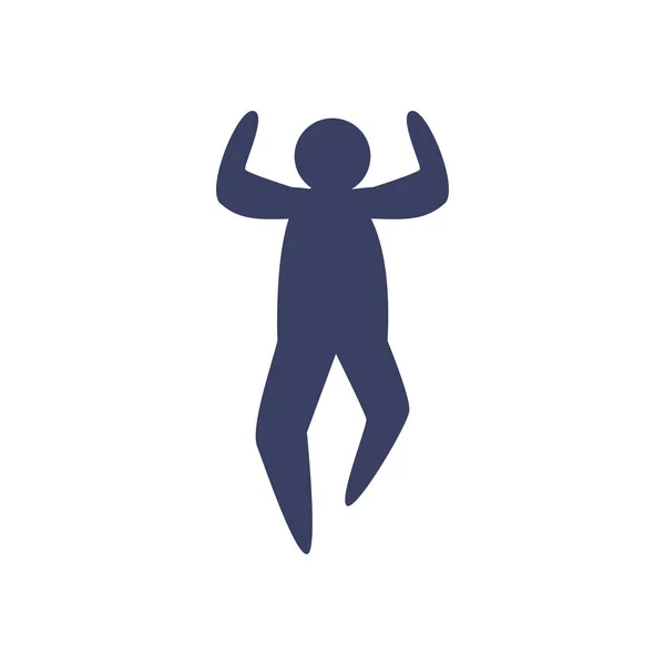 Siluet biçimi simge vektör tasarımı yapan insan avatarı — Stok Vektör