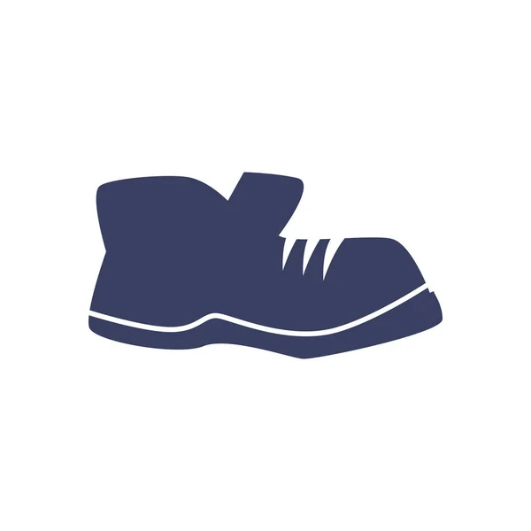 Design de vetor ícone estilo silhueta sapato esporte — Vetor de Stock