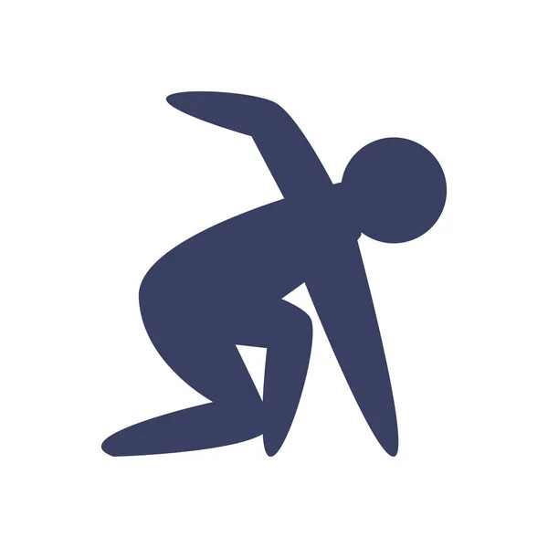 Hombre avatar corriendo silueta estilo icono vector diseño — Vector de stock