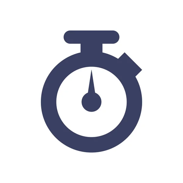 Cronómetro instrumento silueta estilo icono vector diseño — Vector de stock