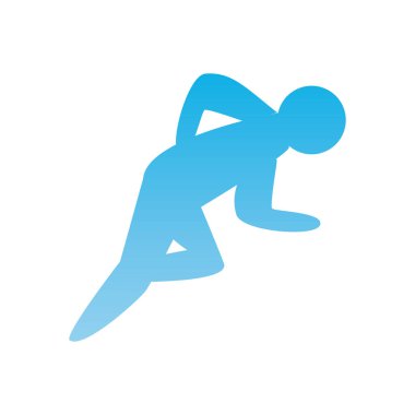 Gradyan biçim vektör tasarımı yapan insan avatarı