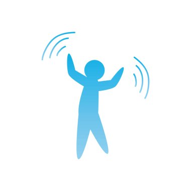 İzole edilmiş avatar gradyan biçim ikon vektör tasarımı