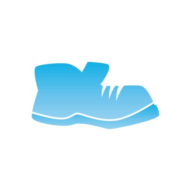 Spor ayakkabısı gradyan biçim vektör tasarımı