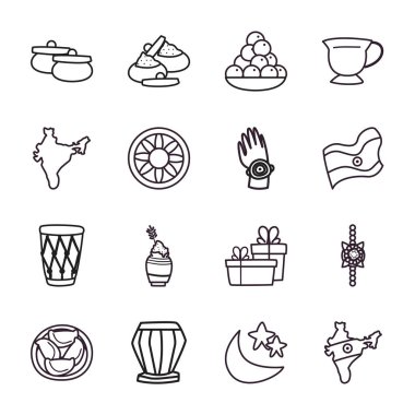 Raksha bandhan satır biçimi vektör dizaynı