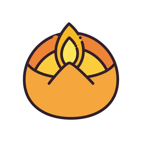 Diwali indio vela relleno estilo icono vector diseño — Archivo Imágenes Vectoriales