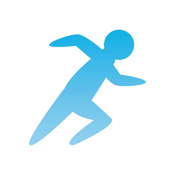 Hombre avatar corriendo diseño de vectores de icono de estilo de gradiente — Vector de stock