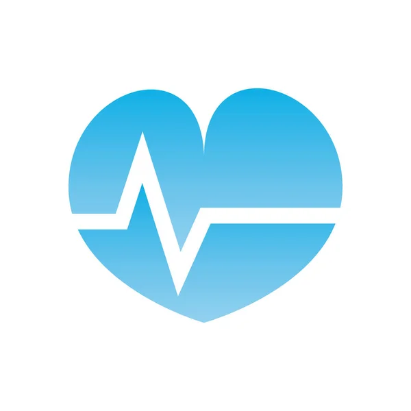 Isolierte Herzpulsgradienten Stil-Ikone Vektor-Design — Stockvektor