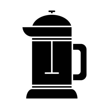 Kahve Fransız ikonu, siluet tarzı.