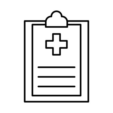 tıbbi rapor simgesi, satır biçimi