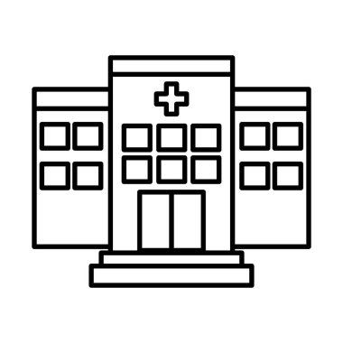 Hastane binası simgesi, satır biçimi
