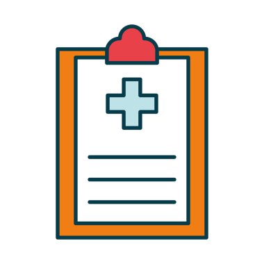 tıbbi rapor simgesi, satır ve doldurma biçimi