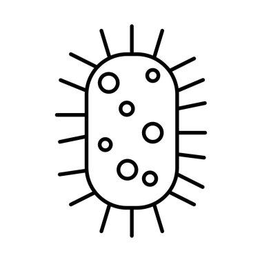 bakteri mikrobu simgesi, satır biçimi