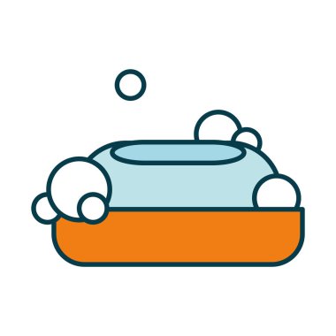 köpük simgesi, satır ve doldurma biçimi olan sabun çubuğu