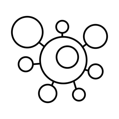 Coronavirus virüs simgesi, satır biçimi