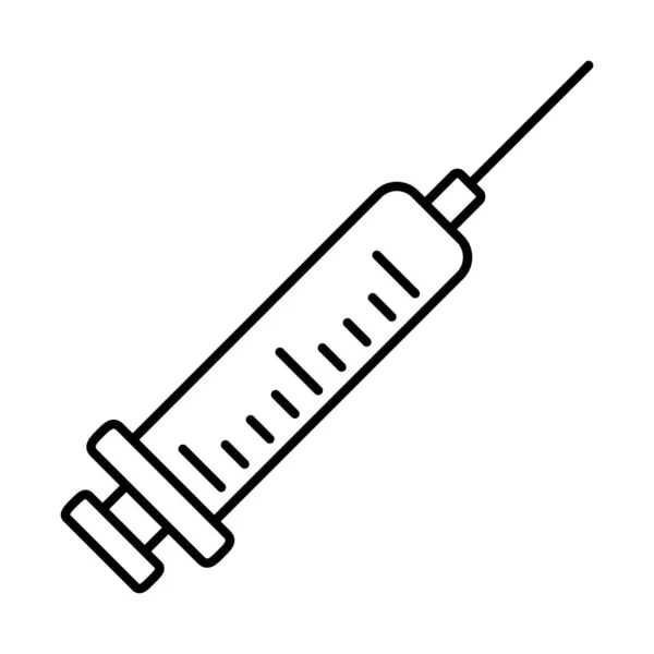 Ikona strzykawki, styl linii — Wektor stockowy