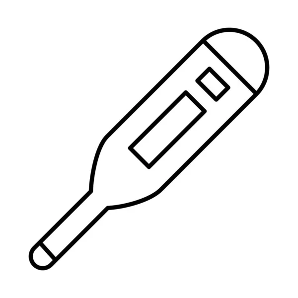 Digitales Thermometer-Symbol, Zeilenstil — Stockvektor
