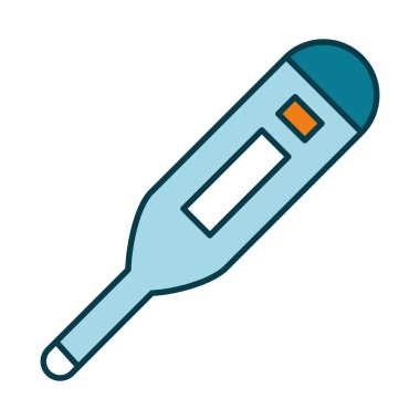 dijital termometre simgesi, satır ve dolum biçimi