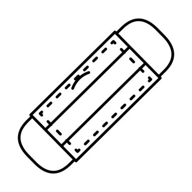 tıbbi maske simgesi, satır biçimi