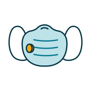 filtre simgesi, satır ve doldurma biçimi olan tıbbi maske