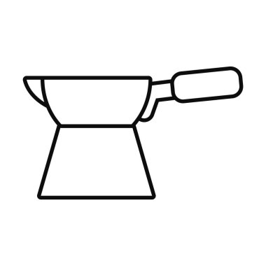 Türk kahve makinesi simgesi, satır biçimi