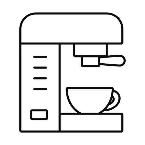 Kaffeemaschine Symbol, Linie Stil — Stockvektor